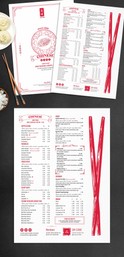 Chopstick Chinese Menu Template