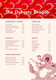 Dragon Scale Chinese Menu Template
