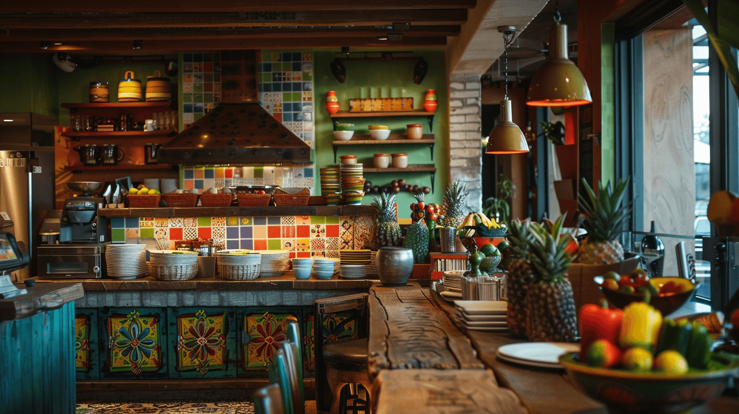 Mexican restaurant kitchen