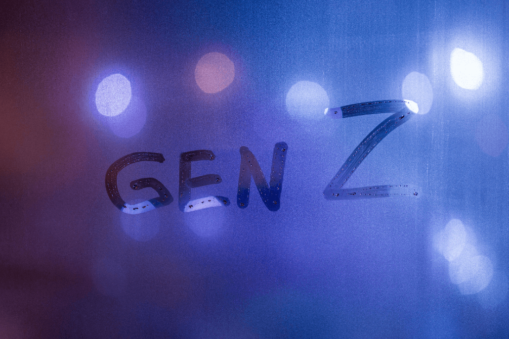 Gen z is written on the window.