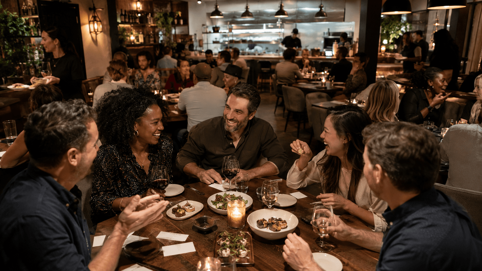 Group of Friends in a restaurant Orders.co